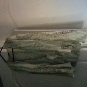 Silk multi green color blouse